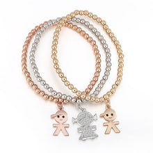 Load image into Gallery viewer, Mix Colors Boy Girl Crystal Charms Bracelets