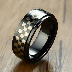 Tungsten luxury black ring