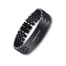 Load image into Gallery viewer, MENS INSPIRED WATCH BAND BRACELET IN BLACK STAINLESS STEEL